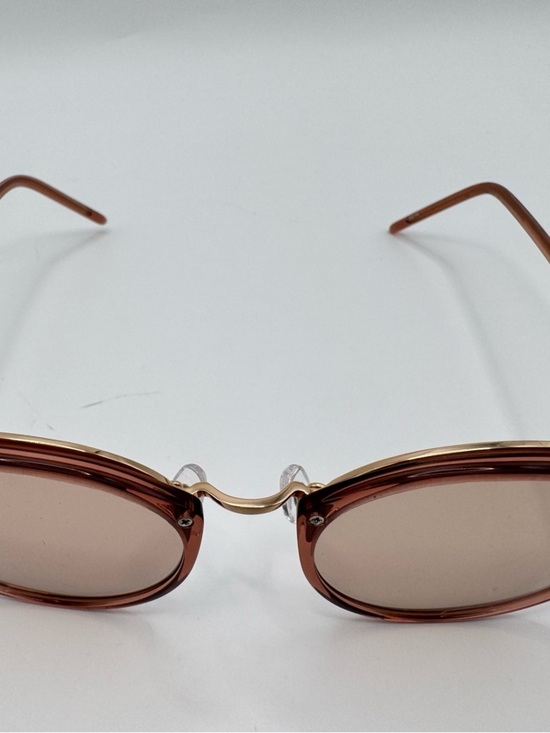Kaneko Optical Lazy Red Round Glasses Pink Lens Gold Bridge Japan main image 4
